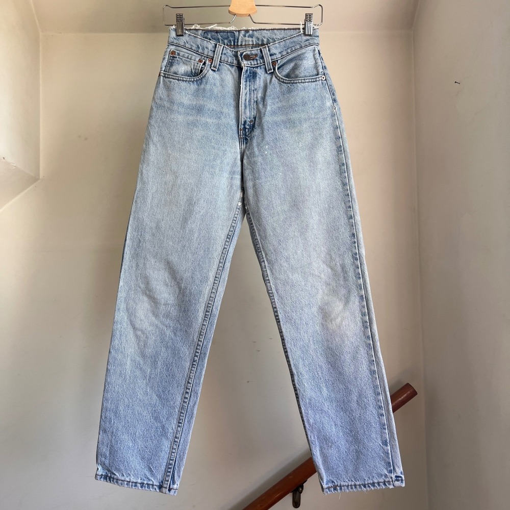 Vintage Levi's 560 Loose Fit Straight Leg Jeans Size 3/26 Short Light Wash 90s